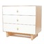 Merlin 3 drawer Dresser White/Birch - Oeuf NYC